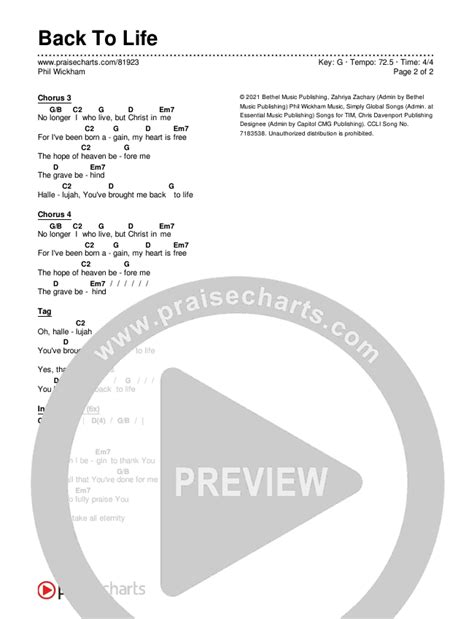 back to life chords